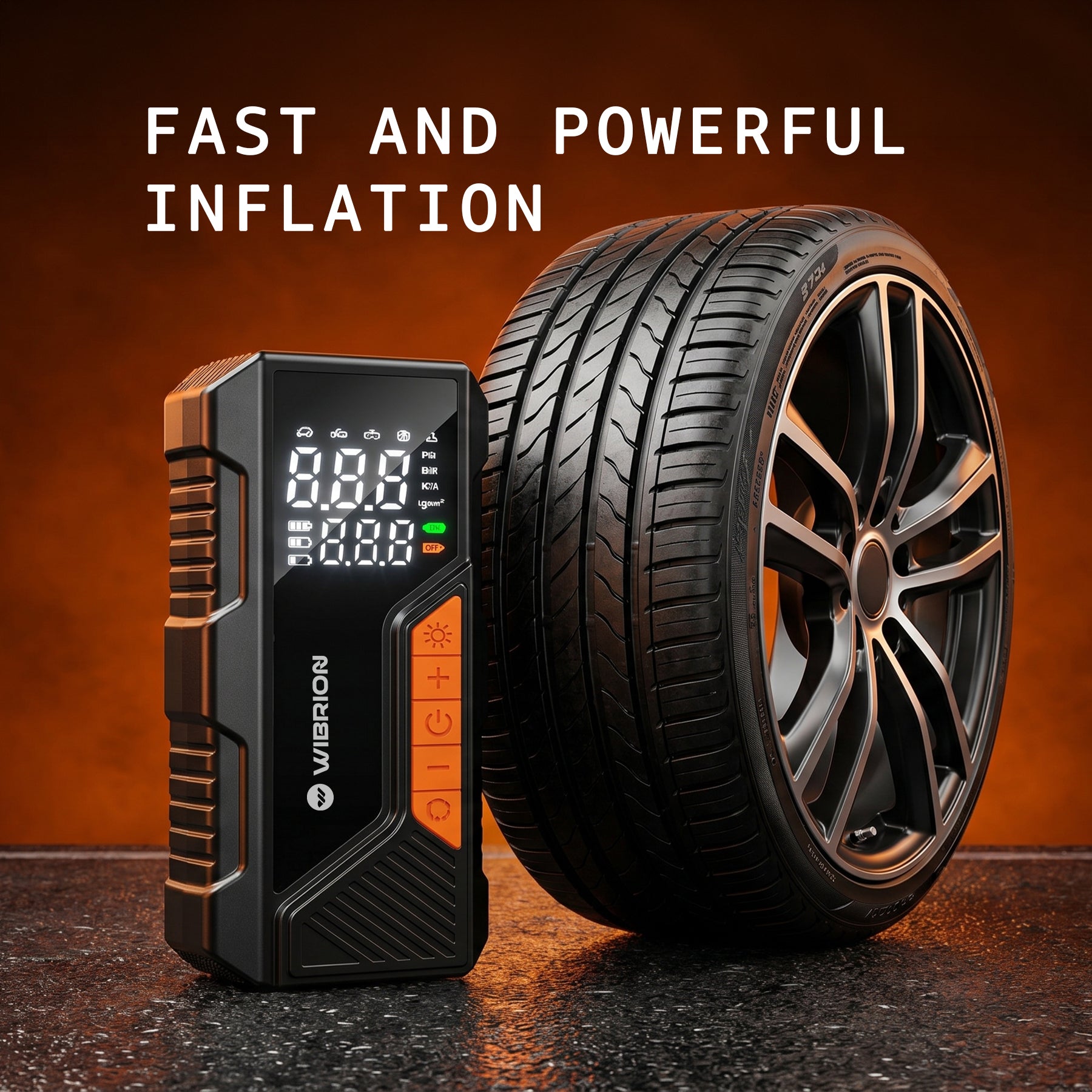 Wibrion Portable Tire Inflator Kit