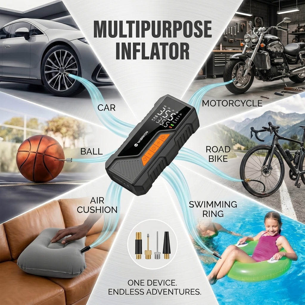 Wibrion Portable Tire Inflator Kit