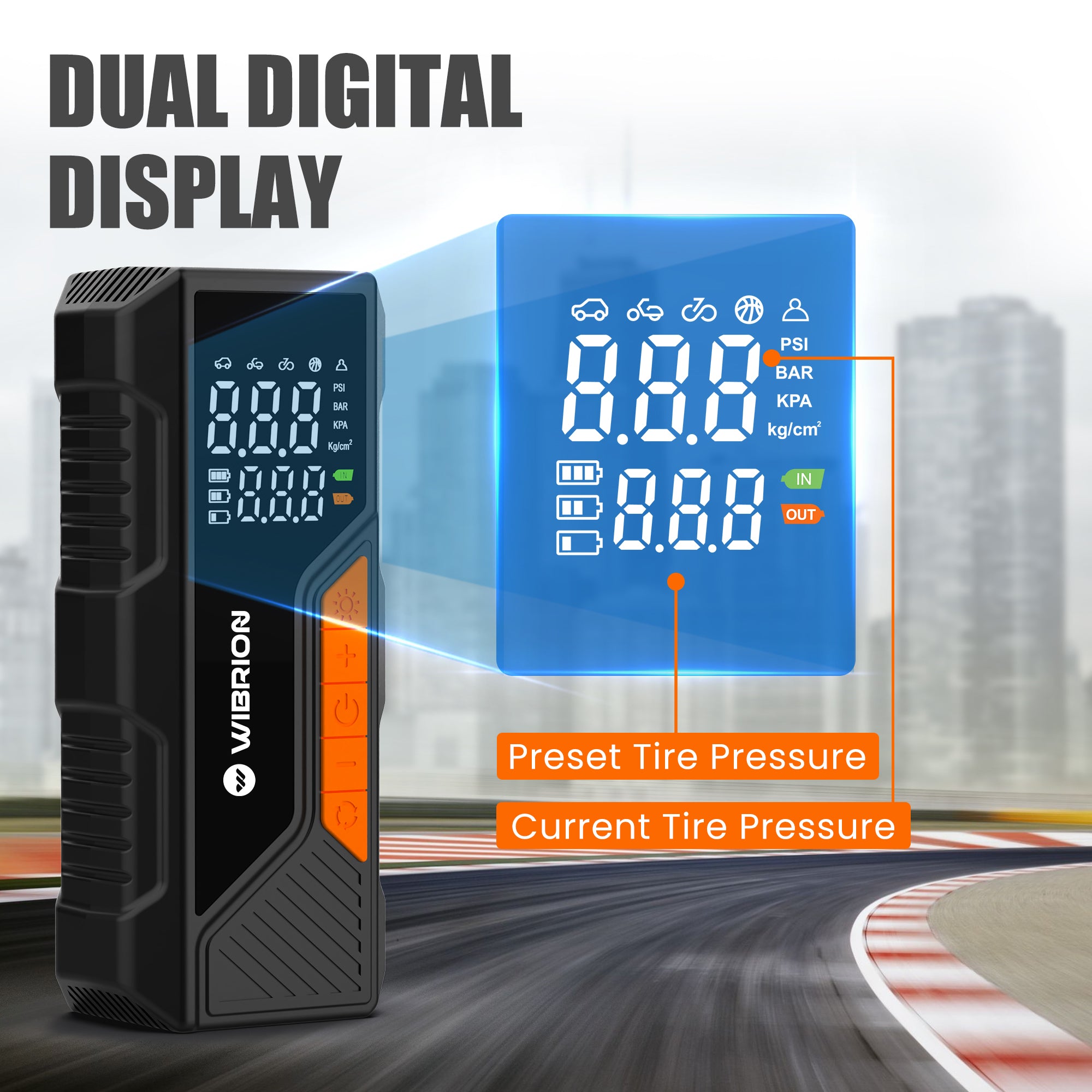 Wibrion Portable Tire Inflator Kit