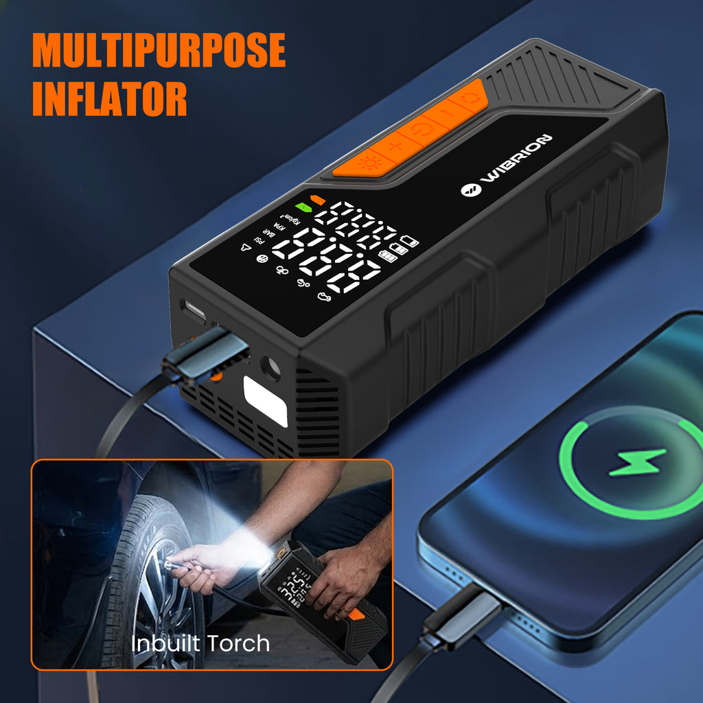 Wibrion Portable Tire Inflator Kit