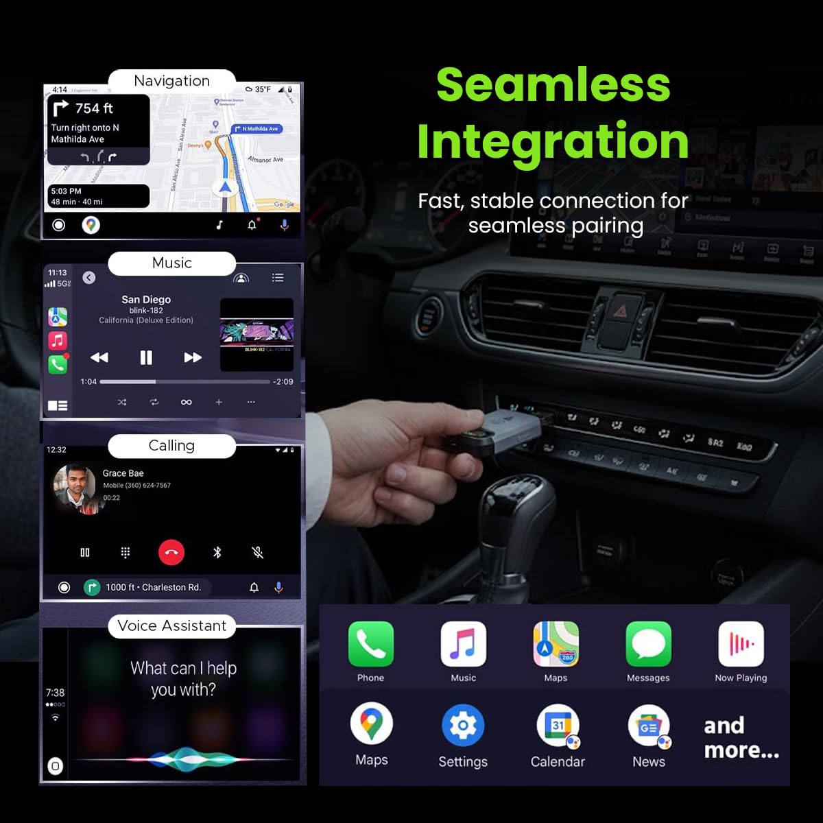 Wibrion Wireless CarPlay & Android Auto Adapter